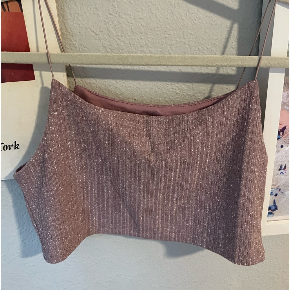 Forever 21 Purple Sparkle Glitter Tank Top
